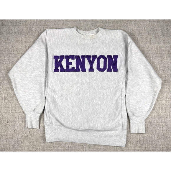 Vintage Kenyon College Champion Reverse Weave 1980s Sweatshirt Made in USA Sz L - Picture 1 of 11